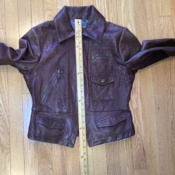 Banana Republic Genuine Leather Brown Jacket size medium - Picture 7 of 14